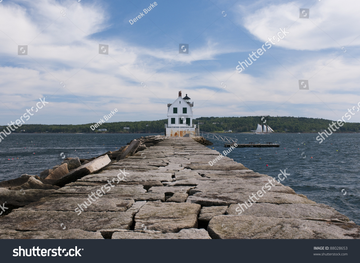 Rockland Breakwater Lighthouse Stock Photo 88028653 : Shutterstock