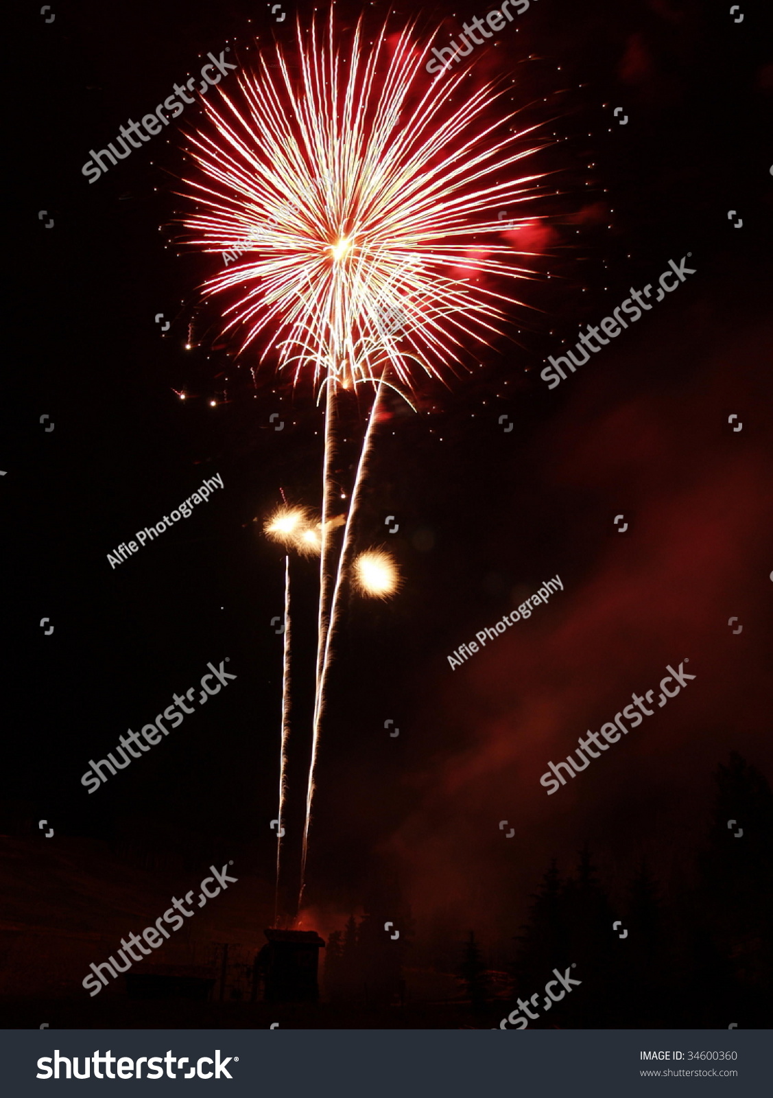 Rocky Mountain Firework Stock Photo 34600360 Shutterstock