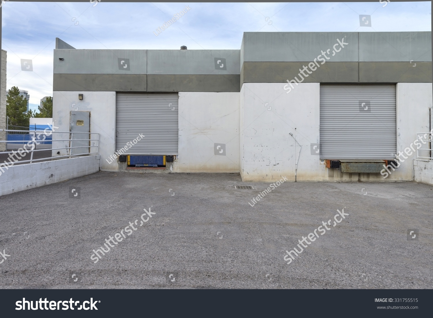 Roll Steel Garage Doors Stock Image Download Now