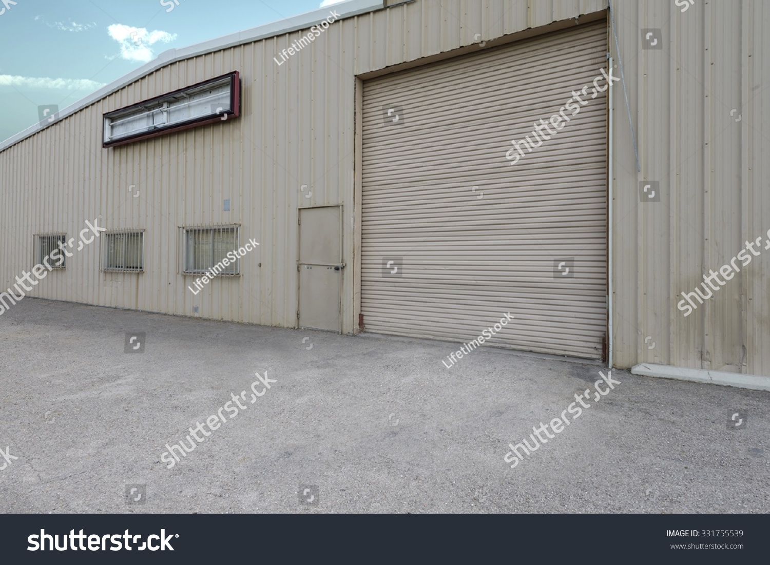 Roll Steel Garage Doors Stock Photo Edit Now 331755539