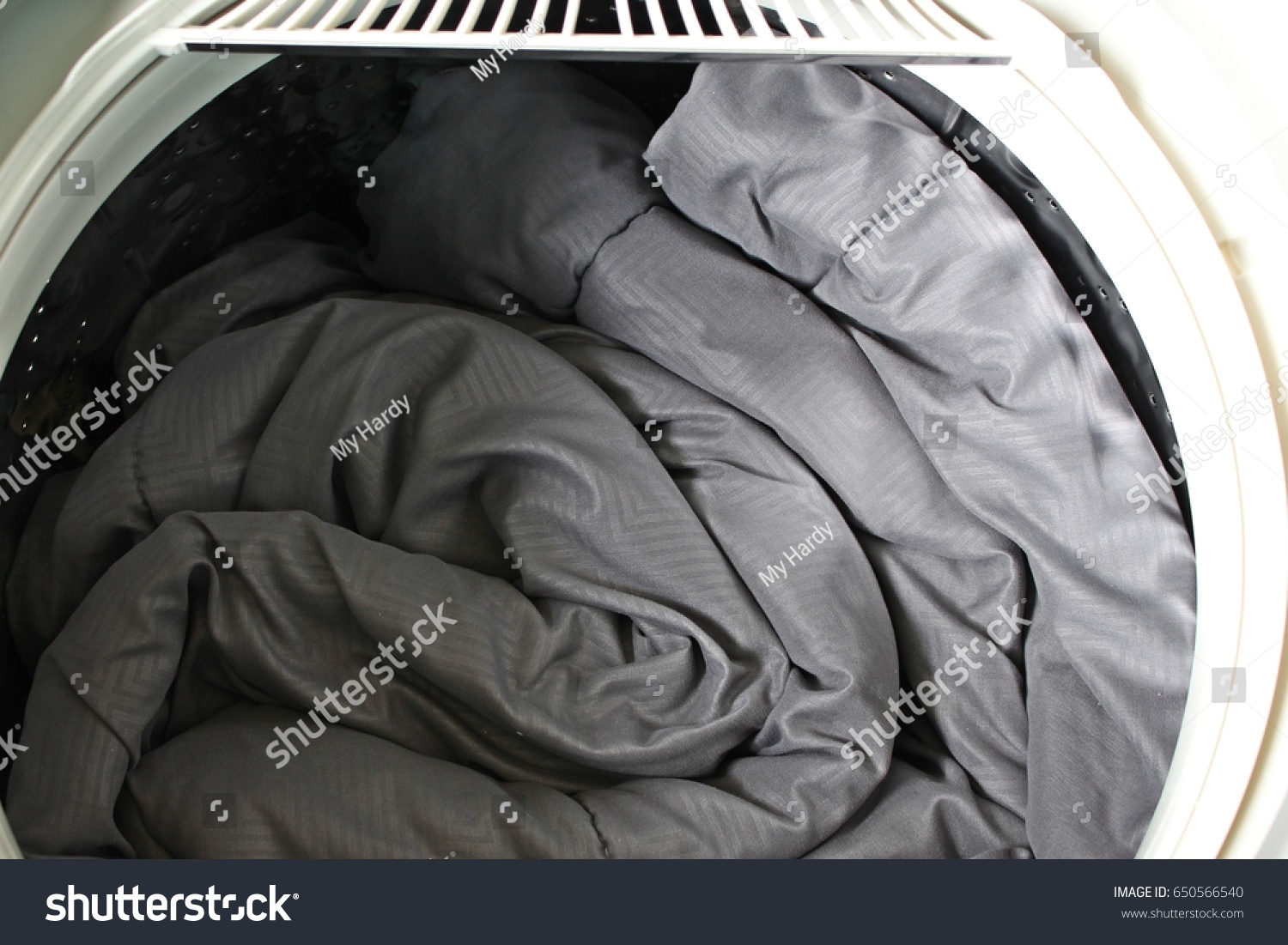 Roll Duvet Put Washing Machine Stock Image Download Now