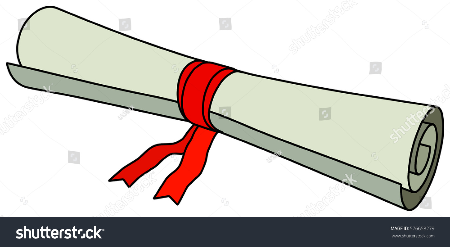 Rolled Passed Certificate Degree University College Stock Illustration ...