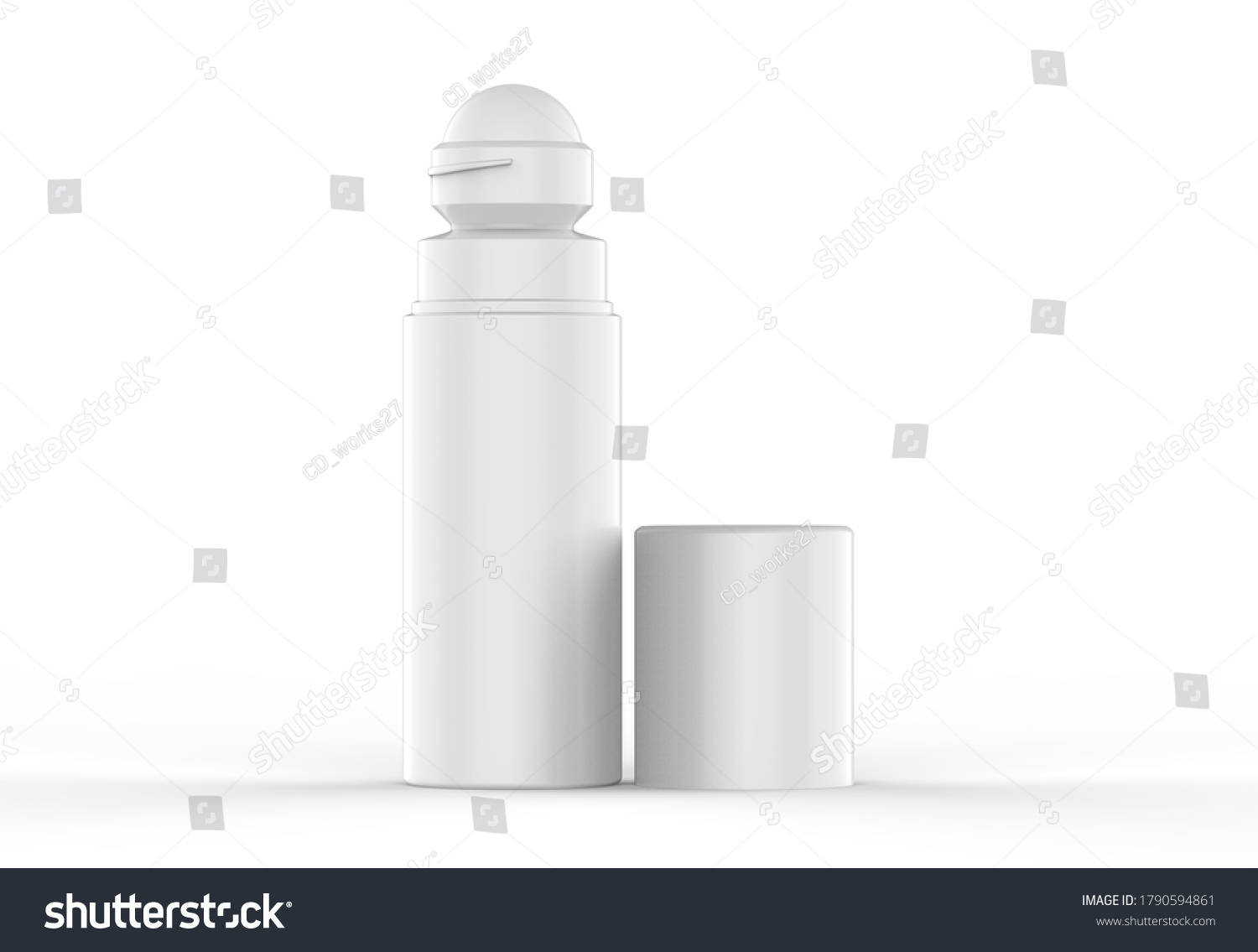 Download Roller Bottle Mockup Template Isolated On Stock Illustration 1790594861