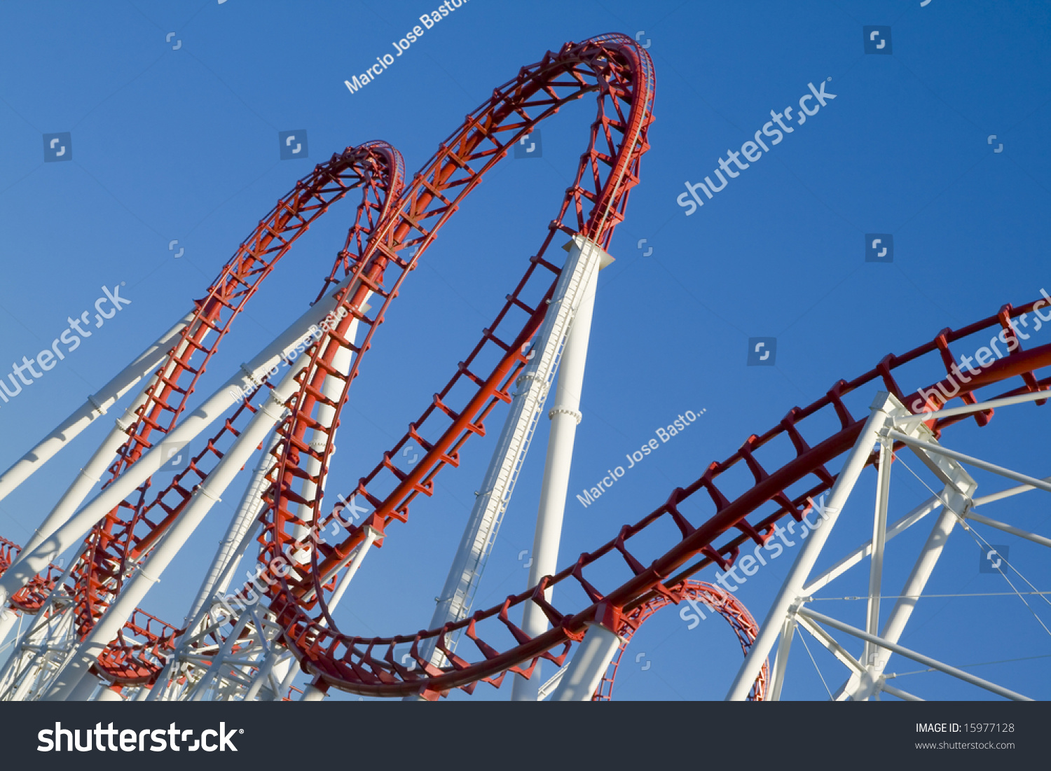 Roller Coaster'S Loops Stock Photo 15977128 : Shutterstock