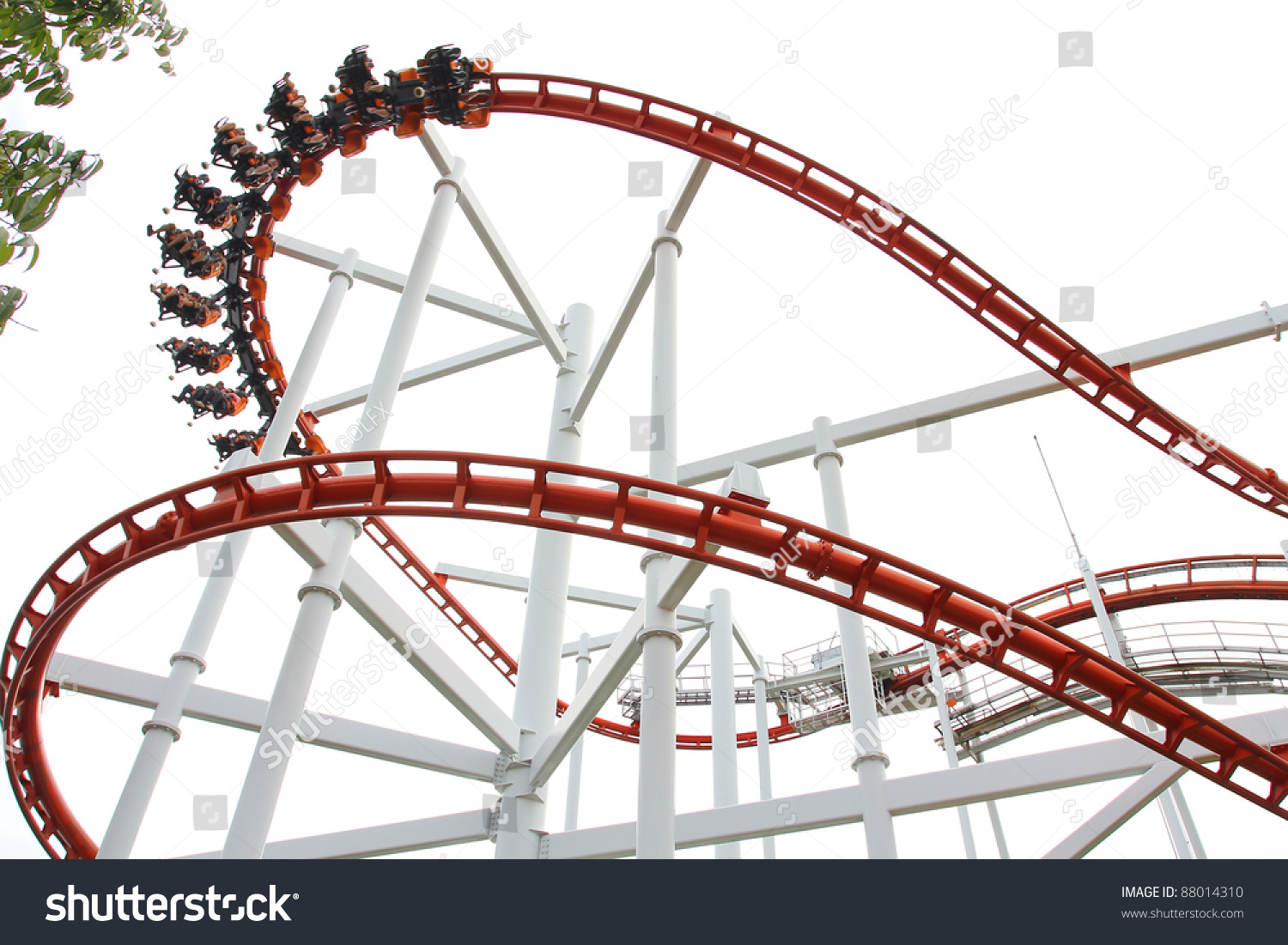 Roller Coaster Track Stock Photo 88014310 : Shutterstock