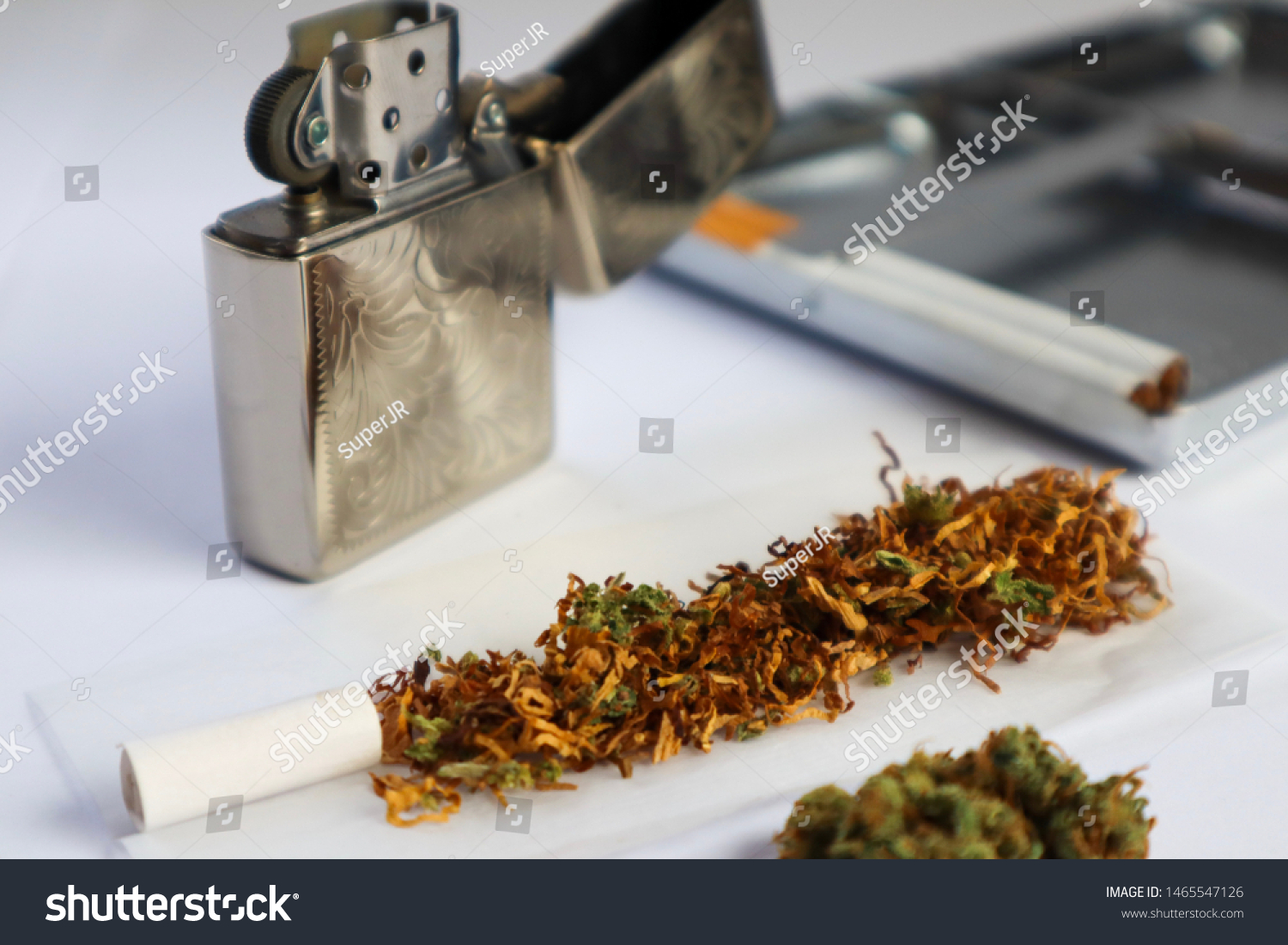 Rolling Blunt Spliff Joint Fatty Material Stock Photo Edit Now