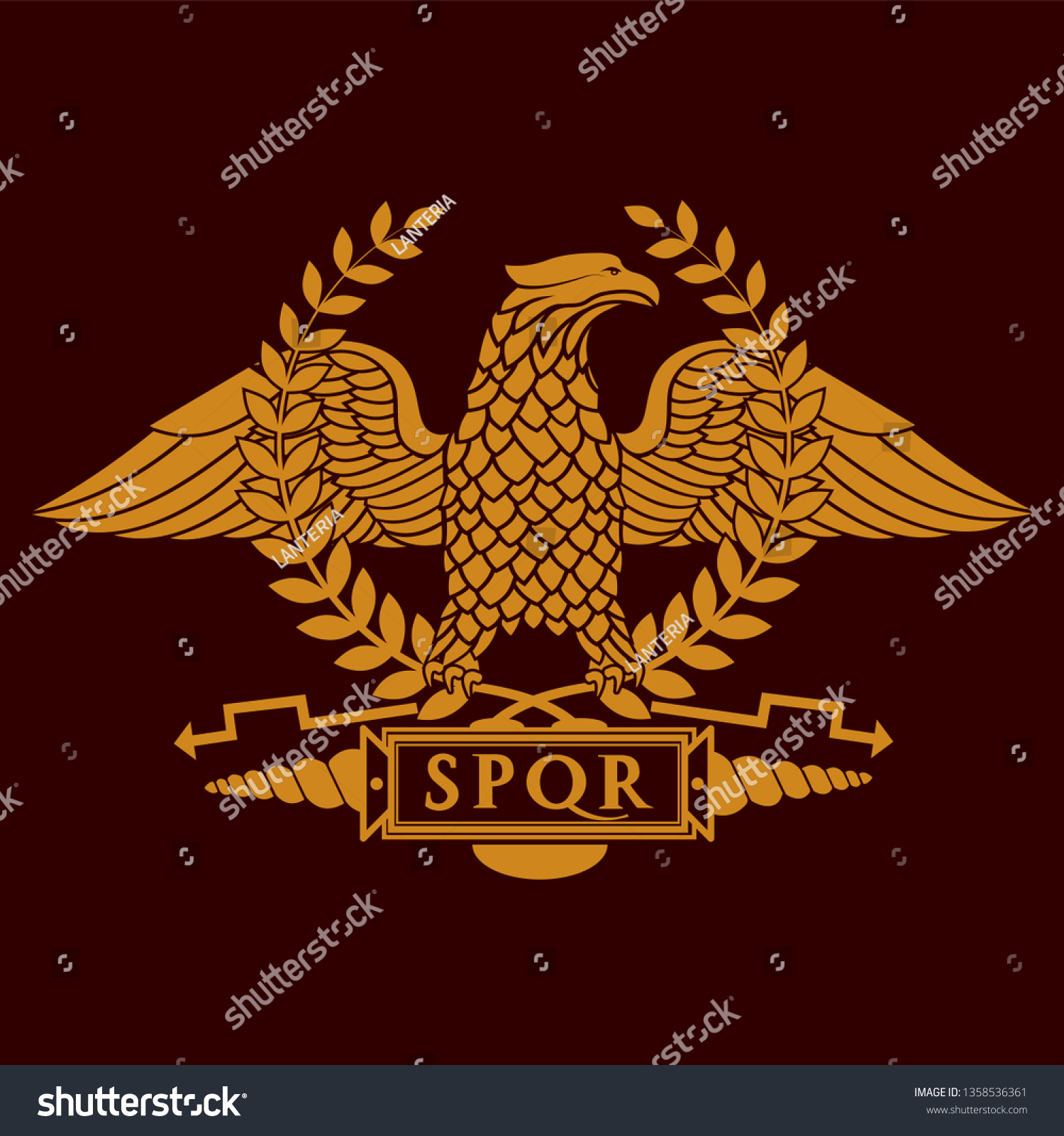 Roman Eagle Symbol Roman Empire Stock Illustration 1358536361 ...