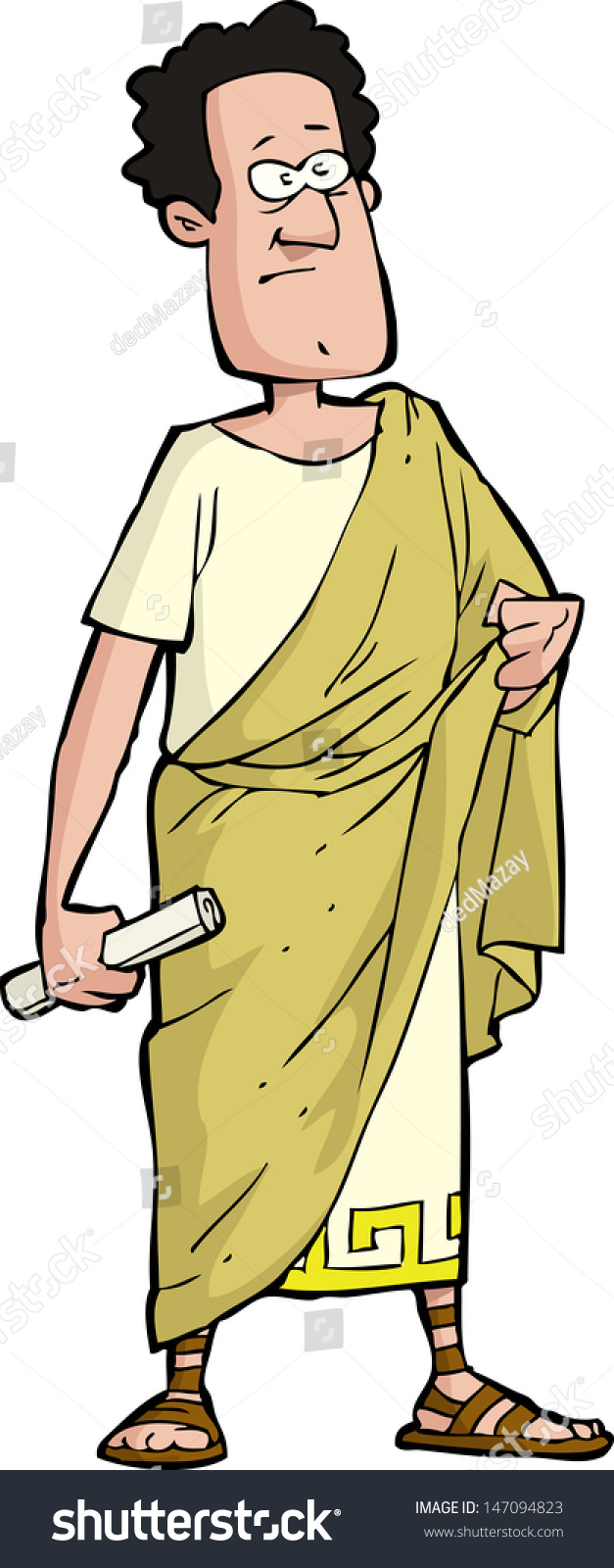 Roman Senator On White Background Raster Stock Illustration 147094823 ...