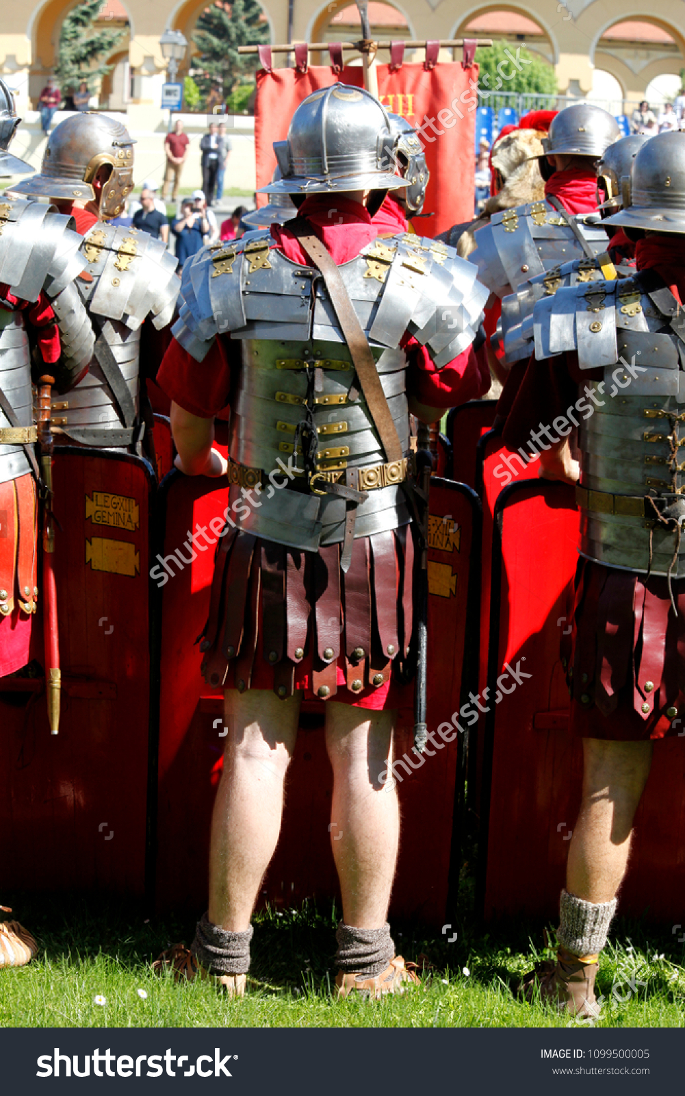 Roman Soldiers Armor Weapons Back View Stock Photo (Edit Now) 1099500005