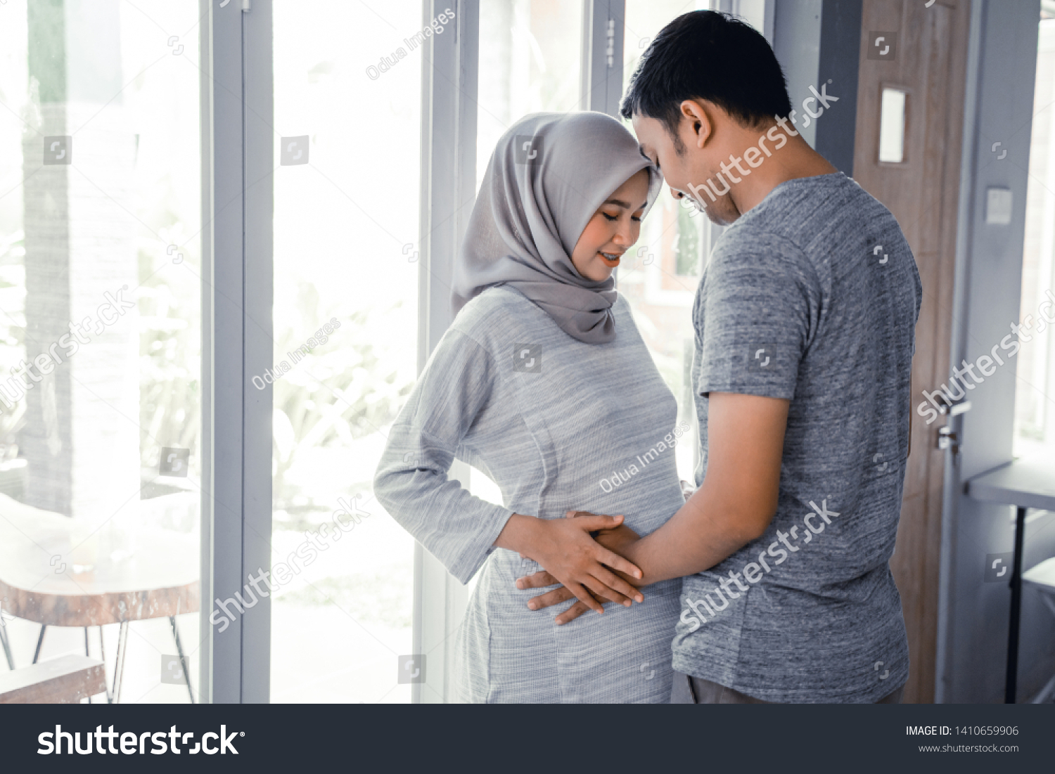 Romantic Muslim Husband Wife Face Face Stock Photo Edit Now