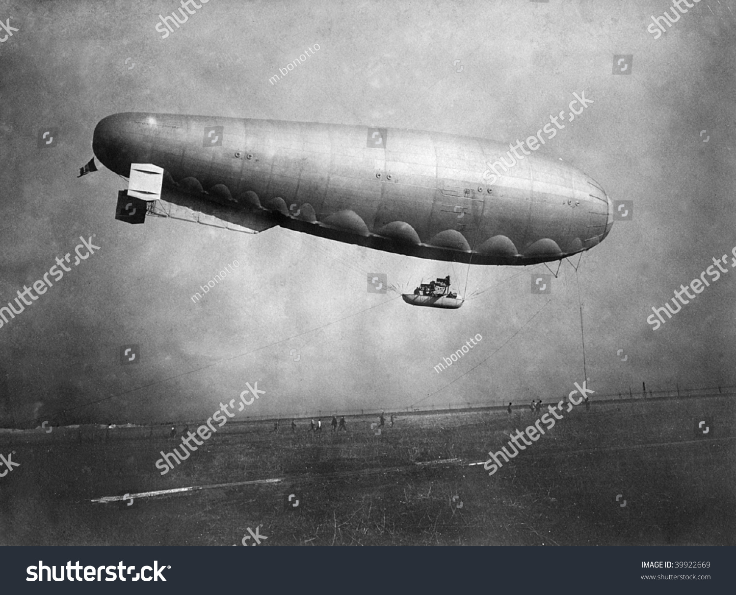 Rome - May 7 : Vintage Photograph Shows Italian Airship 'M.51' With ...