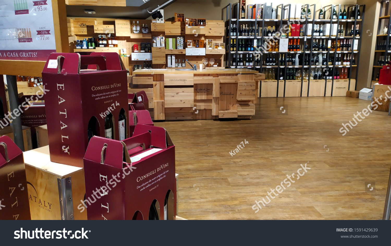 Stock Photo Rome October Department Of Wine From Various Regions And Italian Liqueurs At Eataly In 1591429639 