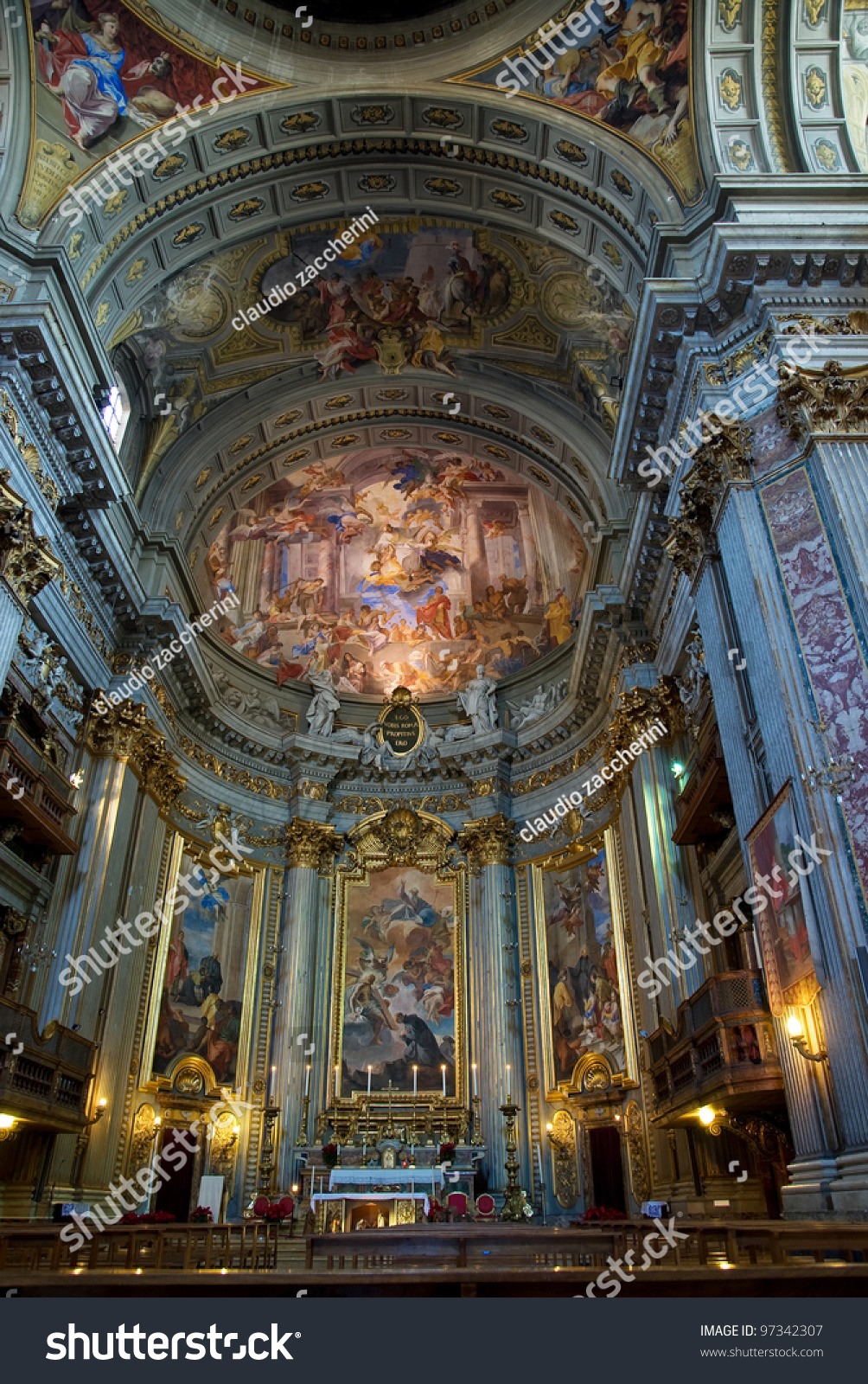 Rome The Church Of Saint Ignatius Of Loyola At Campus Martius Interior ...