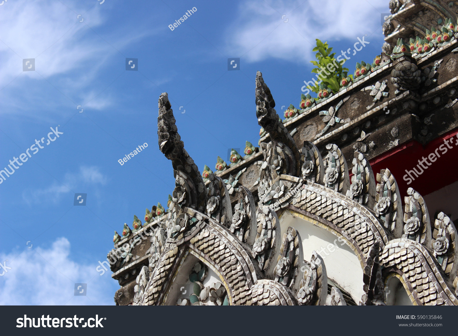 Roof Details Design Thai Architecture Agoda Stock Photo Edit Now