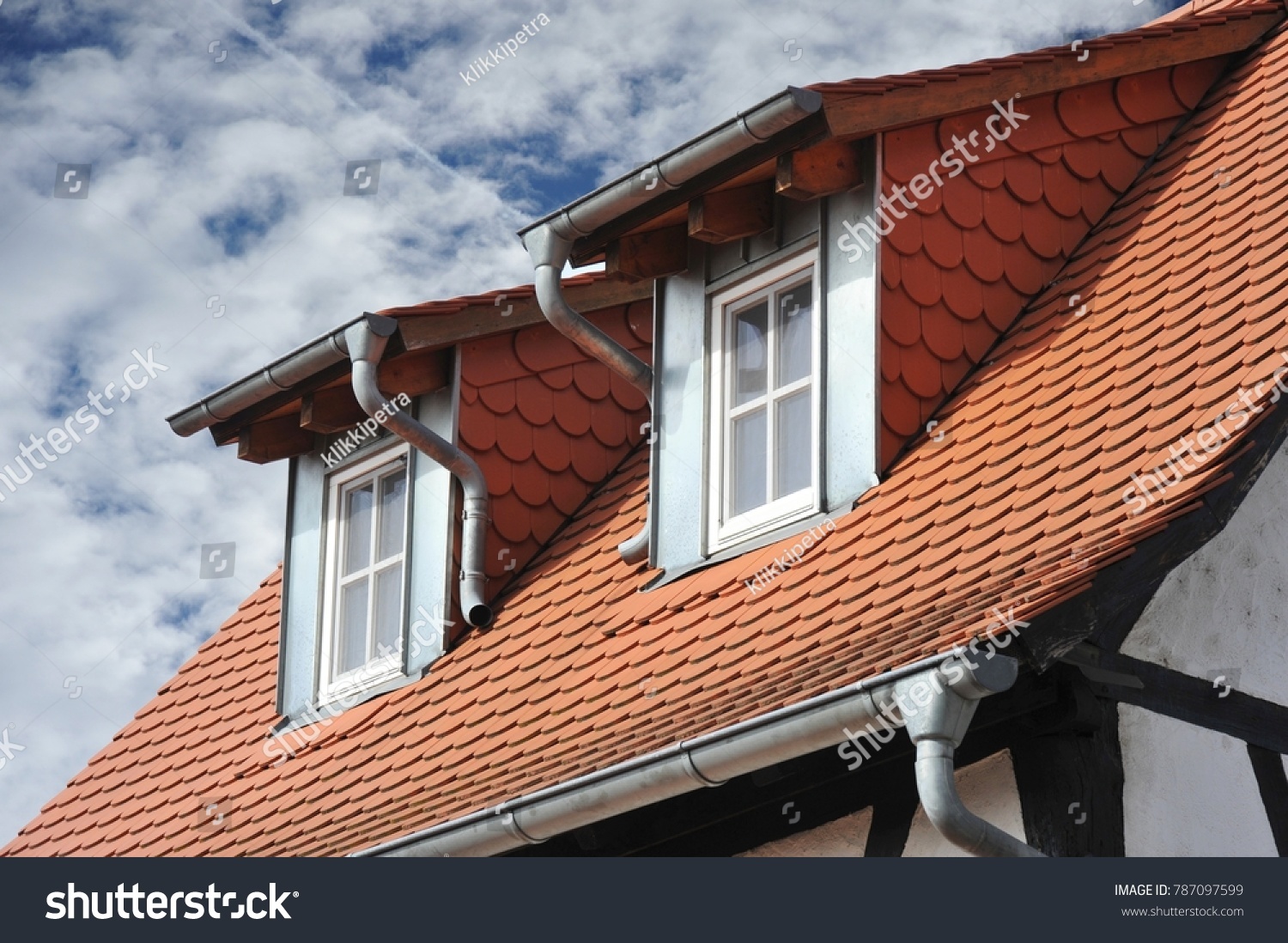 Roof Dormer Windows On Residential Building Stock Photo Edit Now