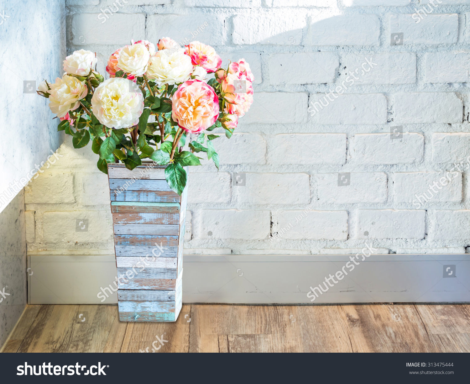 Room Interior Artificial Flower Vase Decoration Stock Photo Edit