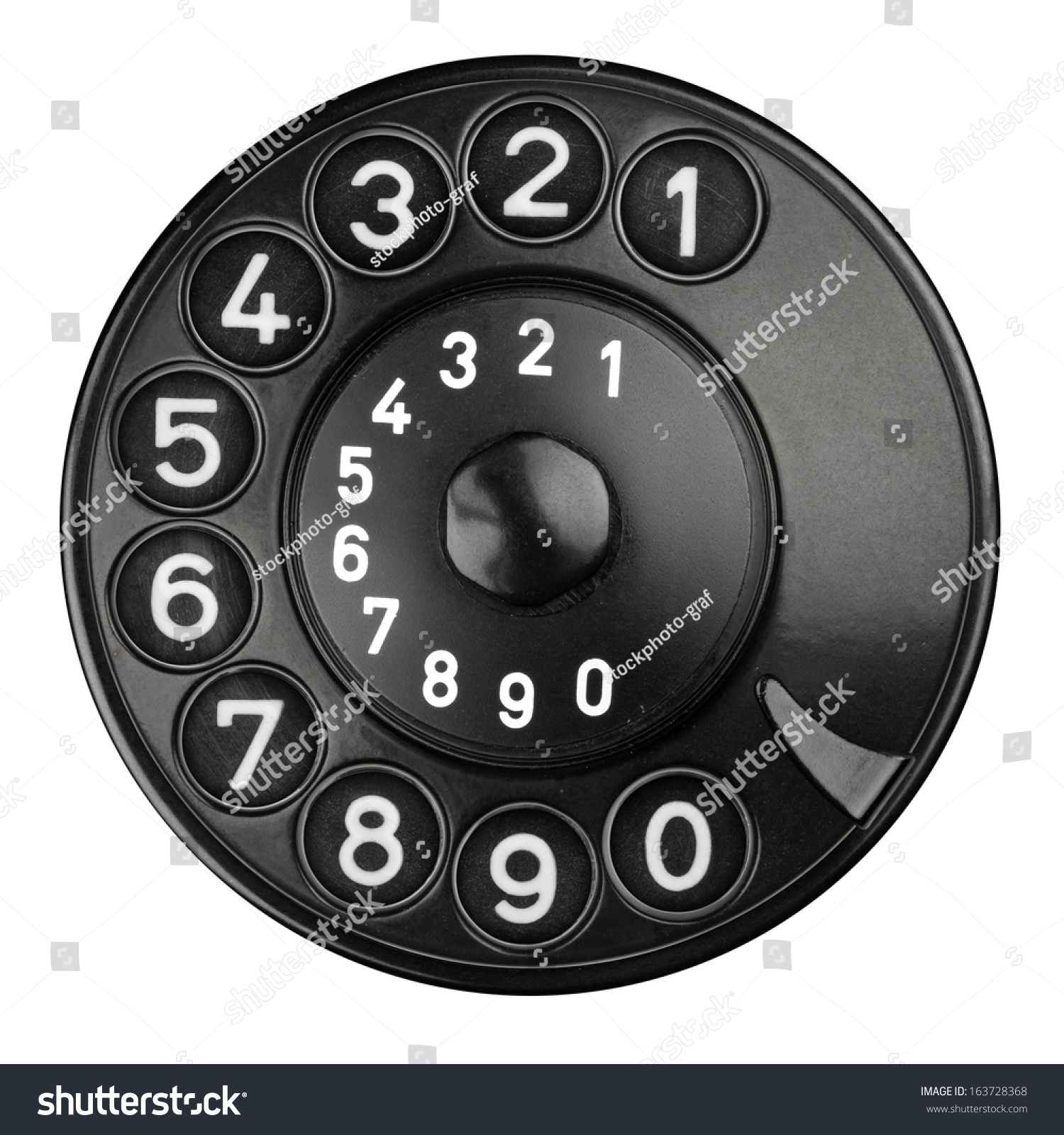 Rotary Dial Pad Old Telephone Stock Photo 163728368 - Shutterstock