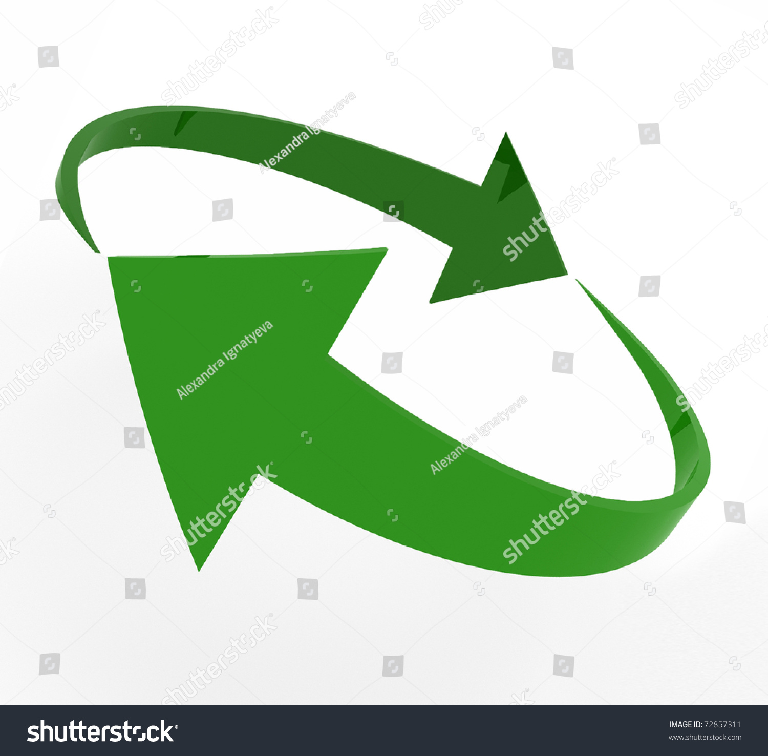 Rotate Arrow On White Background Stock Photo 72857311 : Shutterstock