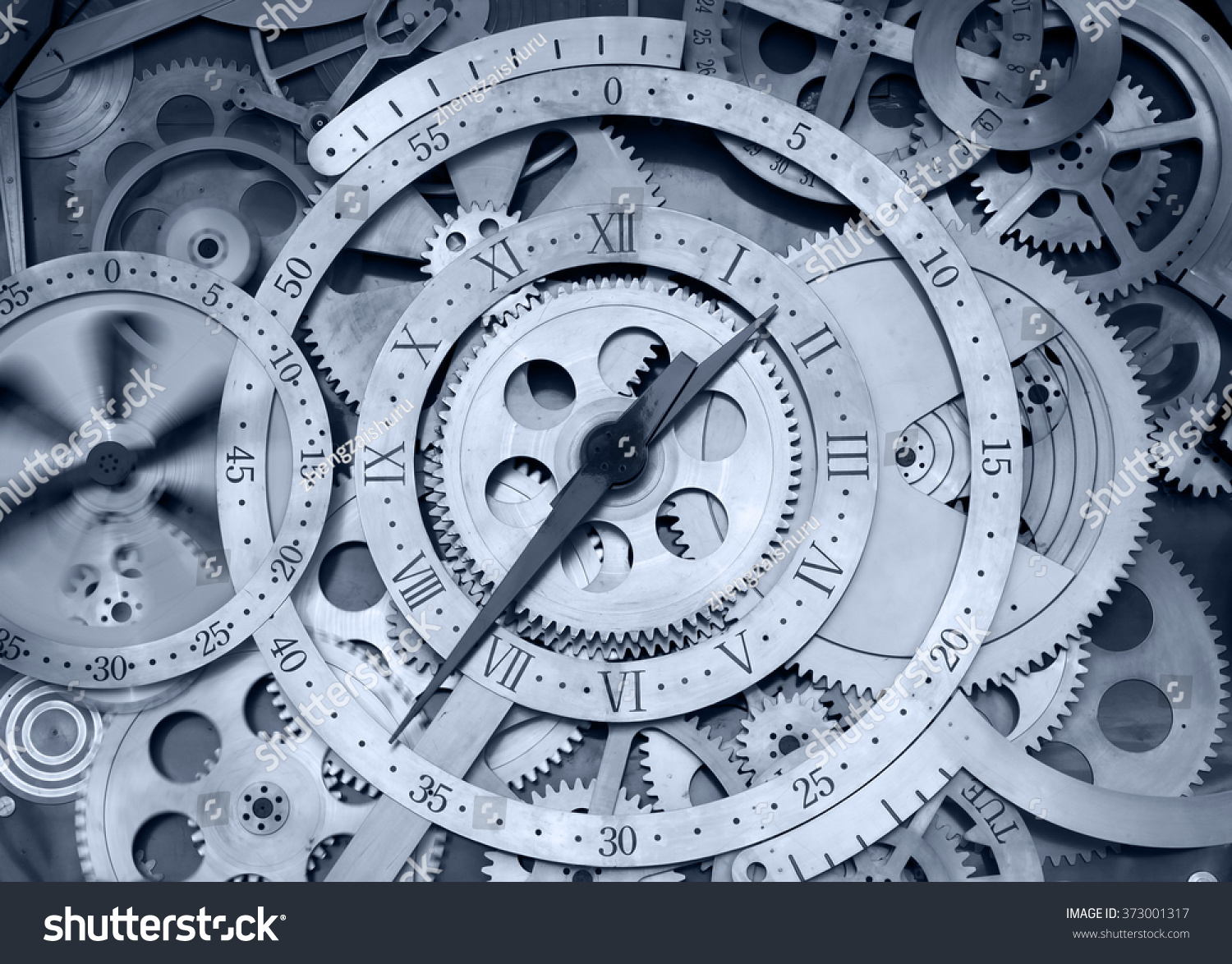 Rotating Clock Closeup Stock Photo 373001317 | Shutterstock