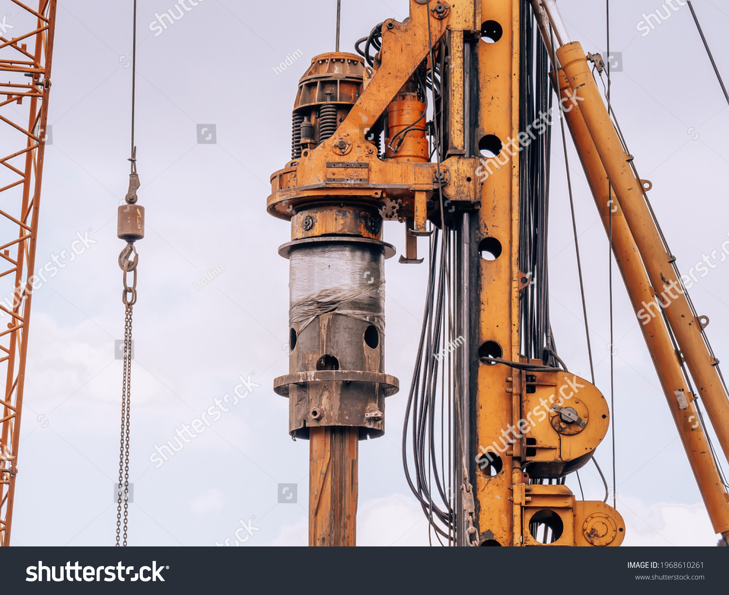 Rotating Mechanism Rotary Drilling Rig Construction Stock Photo ...