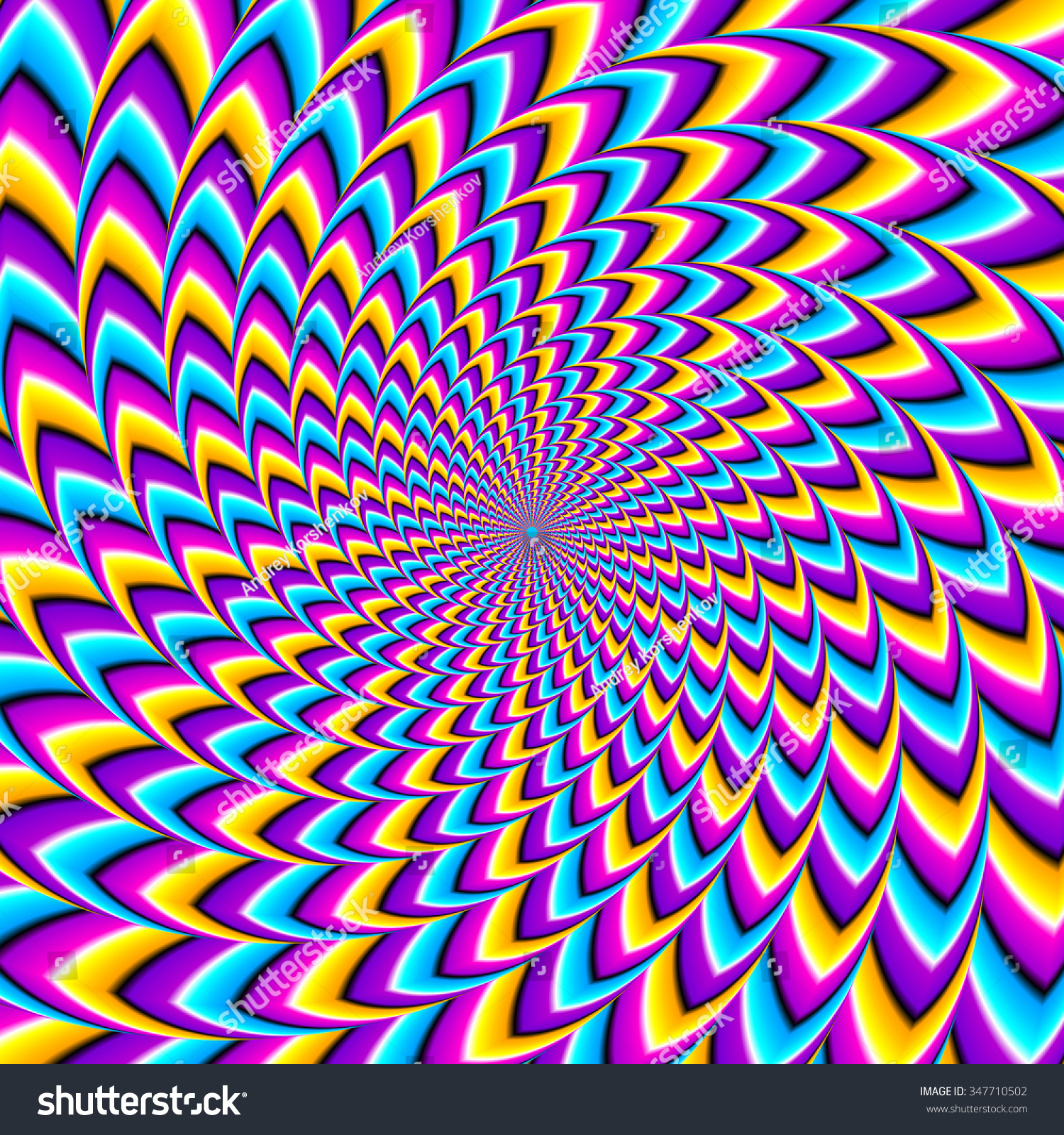 Rotation Colorful Spirals Spin Illusion Stock Illustration 347710502