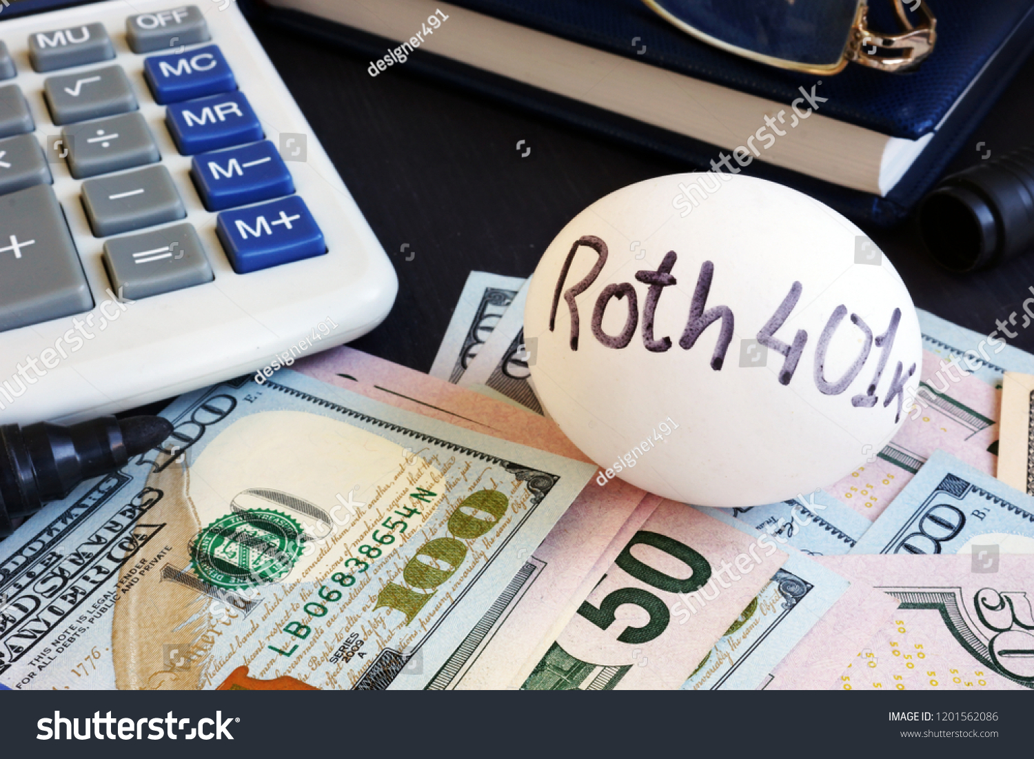 Roth 401k Written On Side Egg Stock Image Download Now