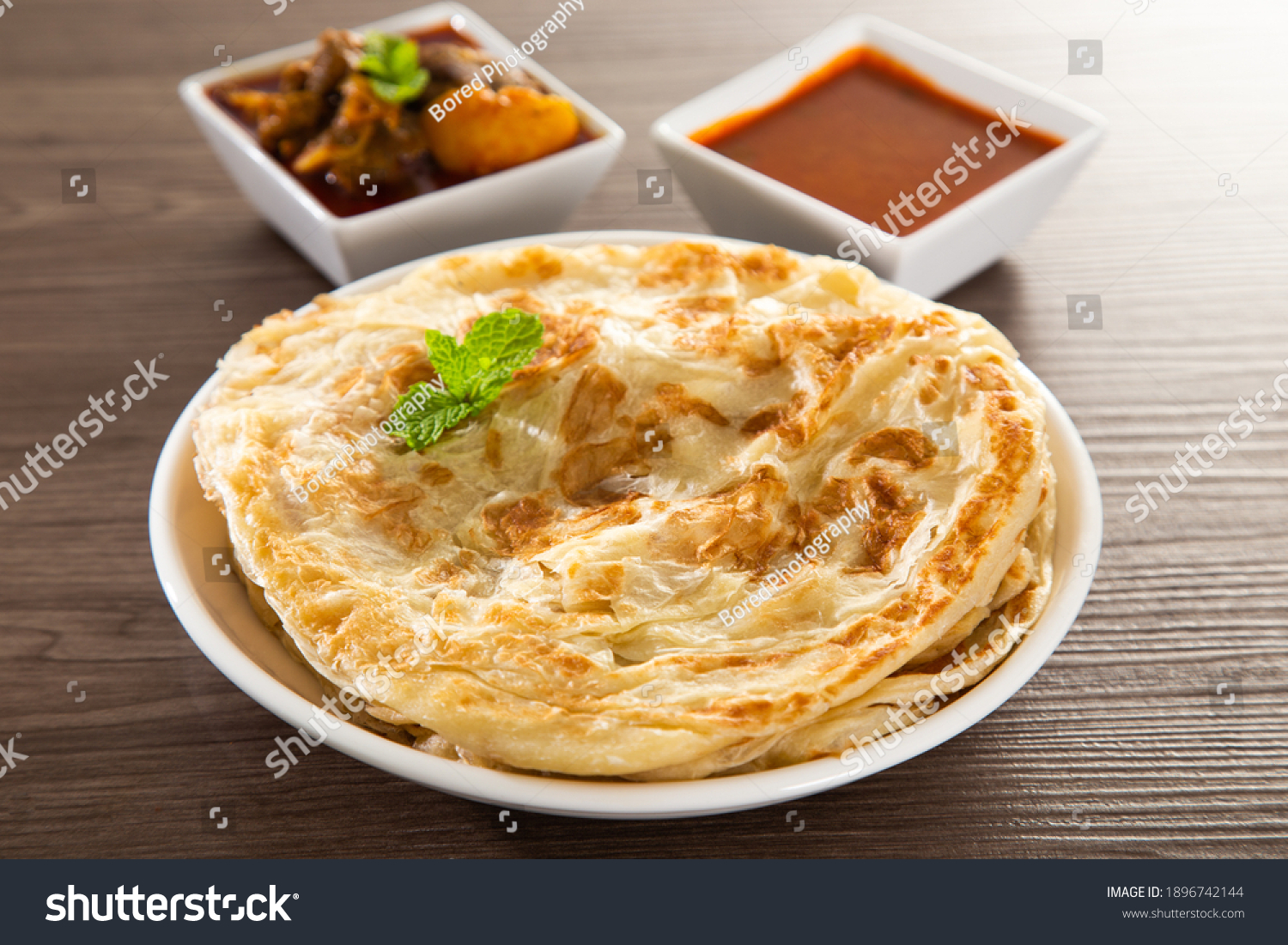 Roti Parata Roti Canai Lamb Curry Stock Photo 1896742144 | Shutterstock