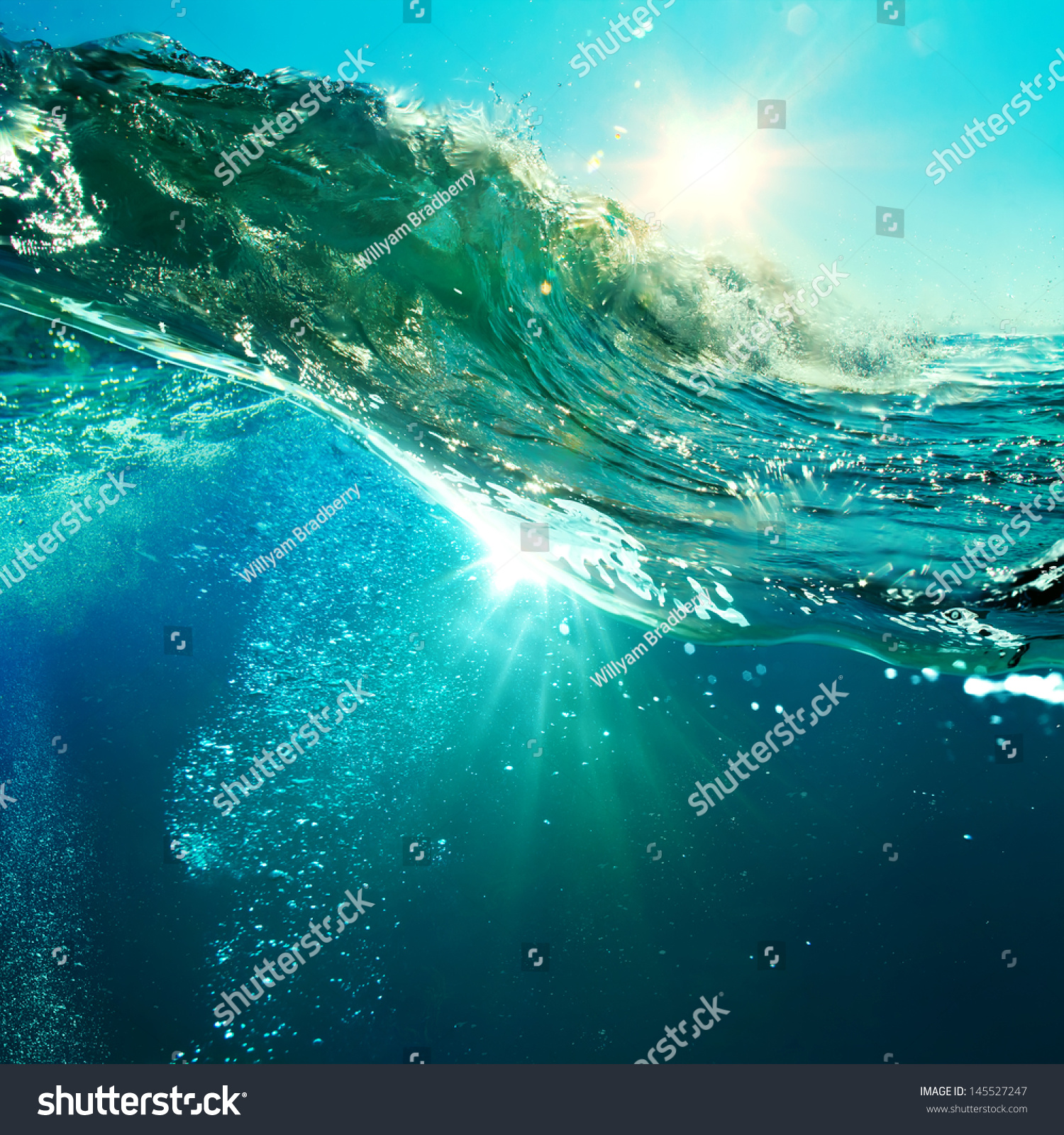 Rough Colored Ocean Wave Breaking Down Stock Photo 145527247 - Shutterstock