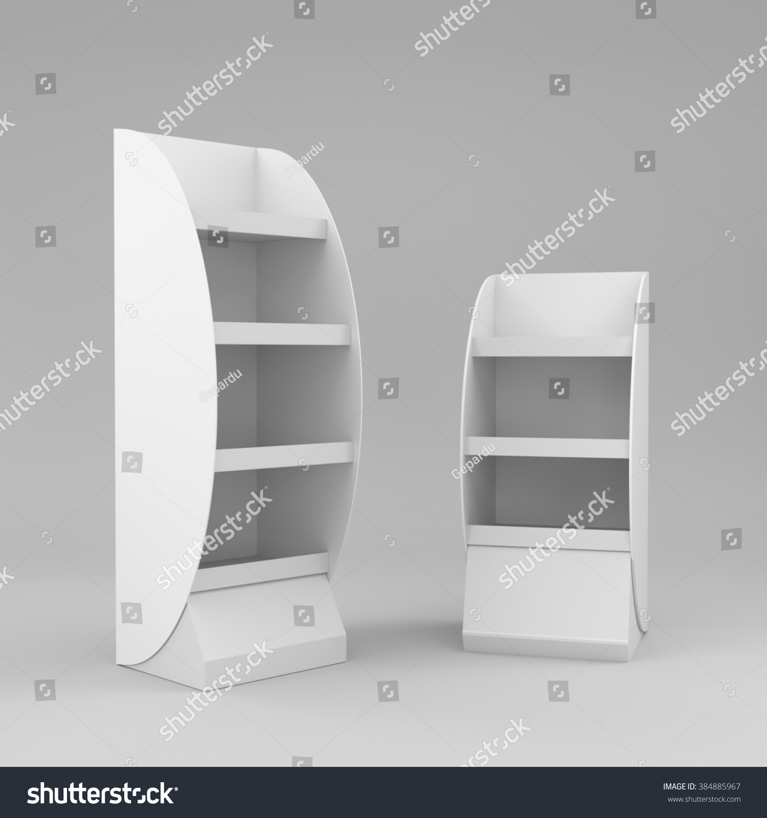 Round Display Stand Mockup Template Isolated Stock Illustration