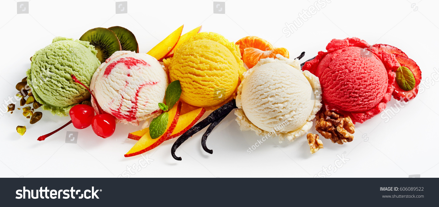 colorful ice cream scoop