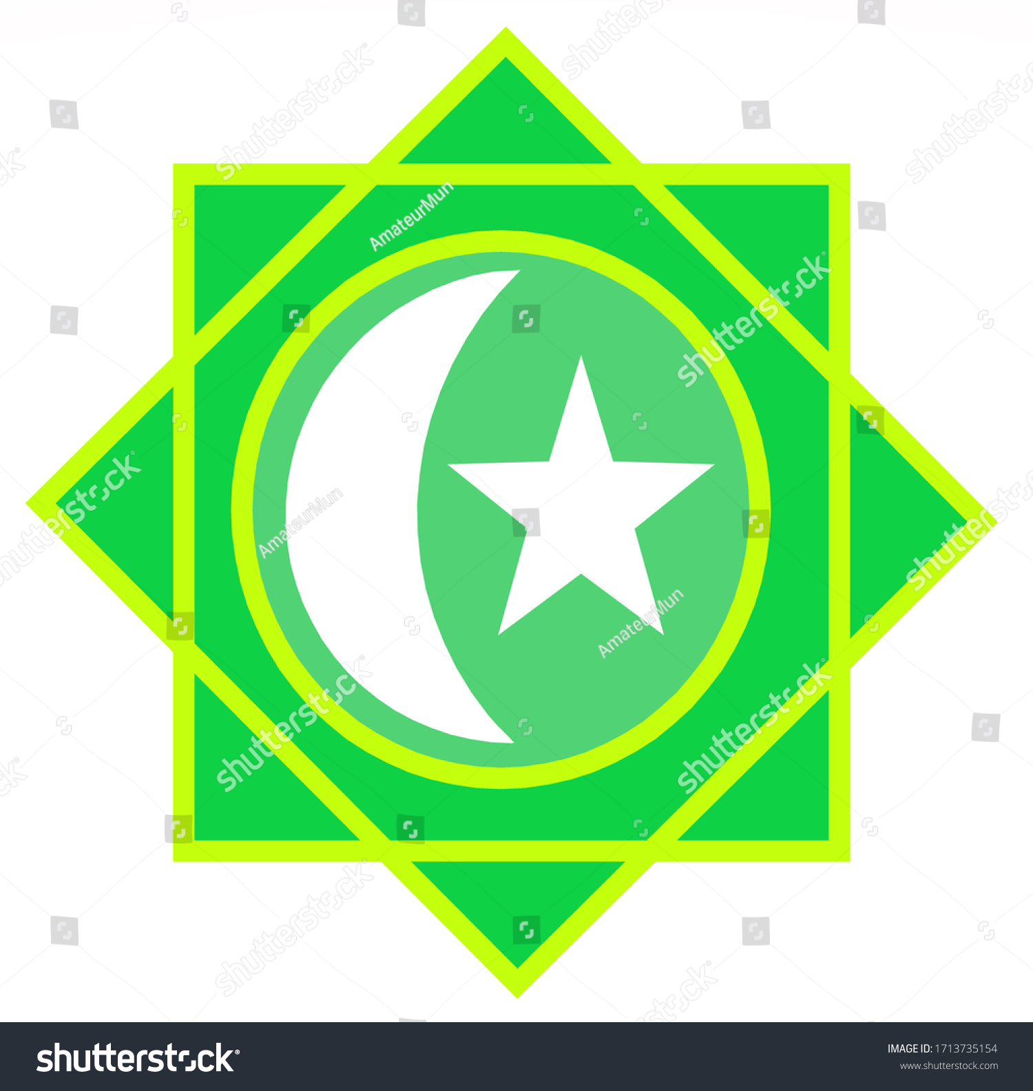 Rub El Hizb Islamic Symbol Moon Stock Illustration 1713735154 ...