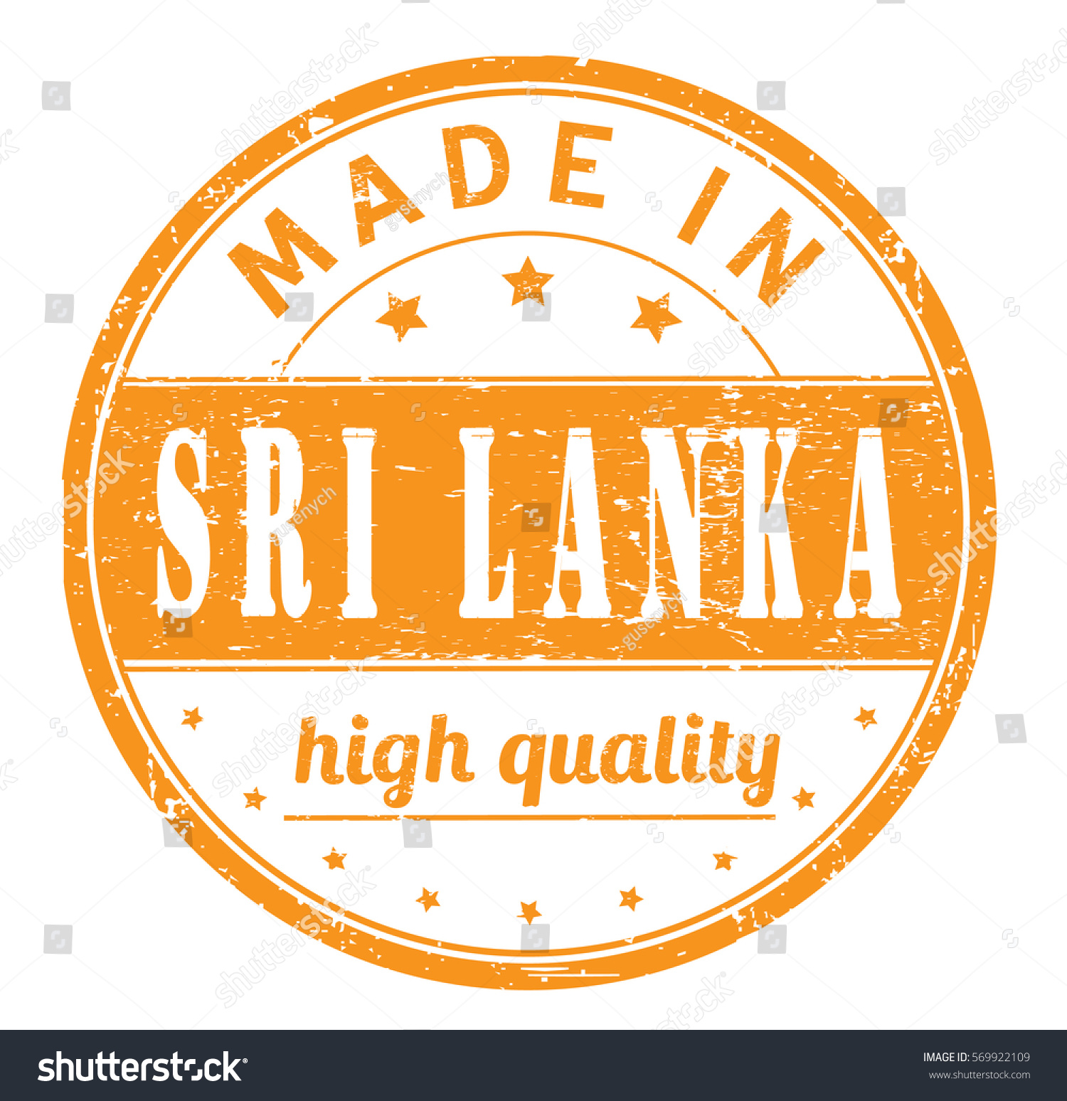 Rubber Stamp Text Made Sri Lanka Stock Illustration 569922109 ...