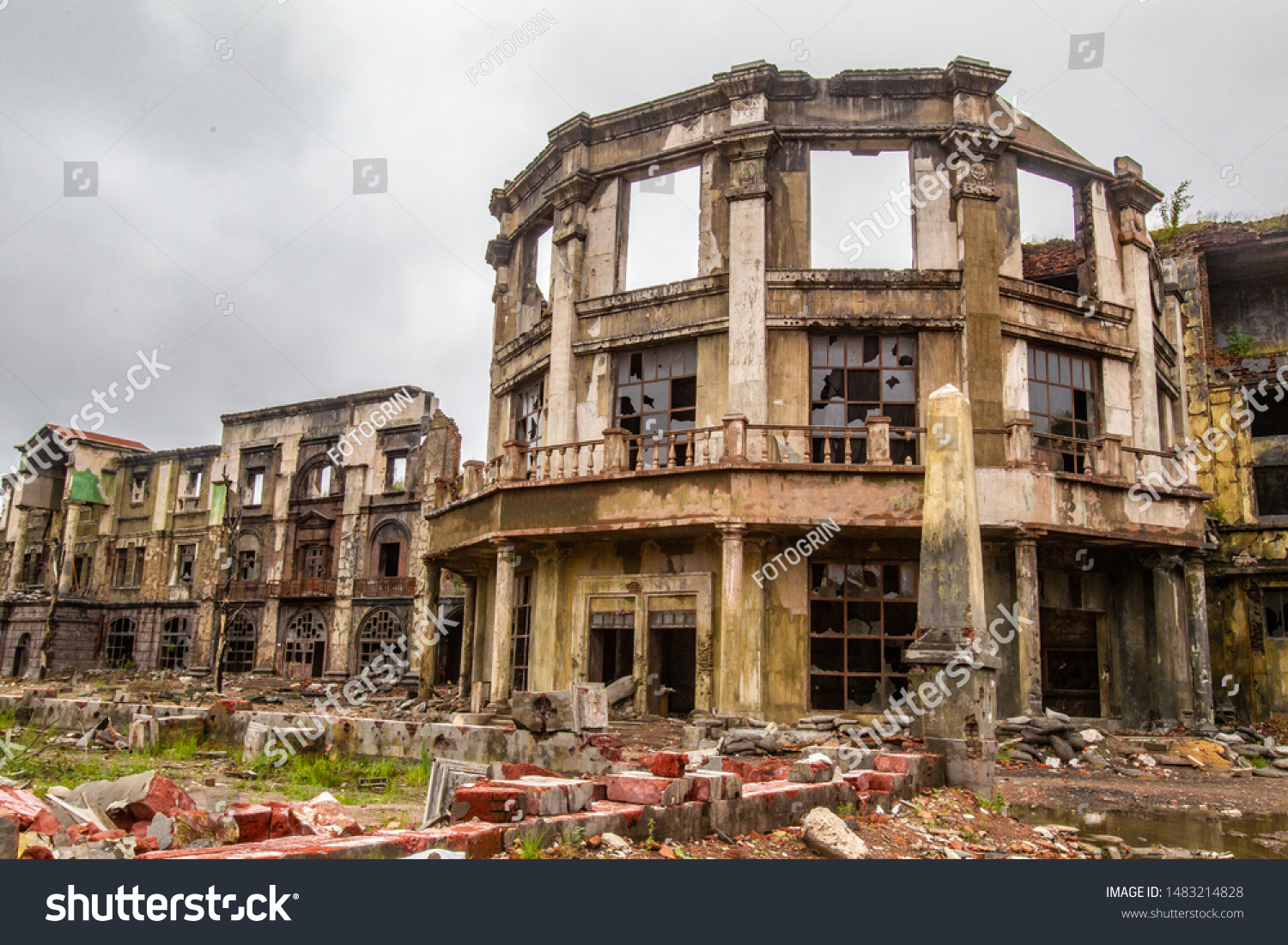 Ruined City Windows Broken Deserted Ruins Stock Photo Edit Now