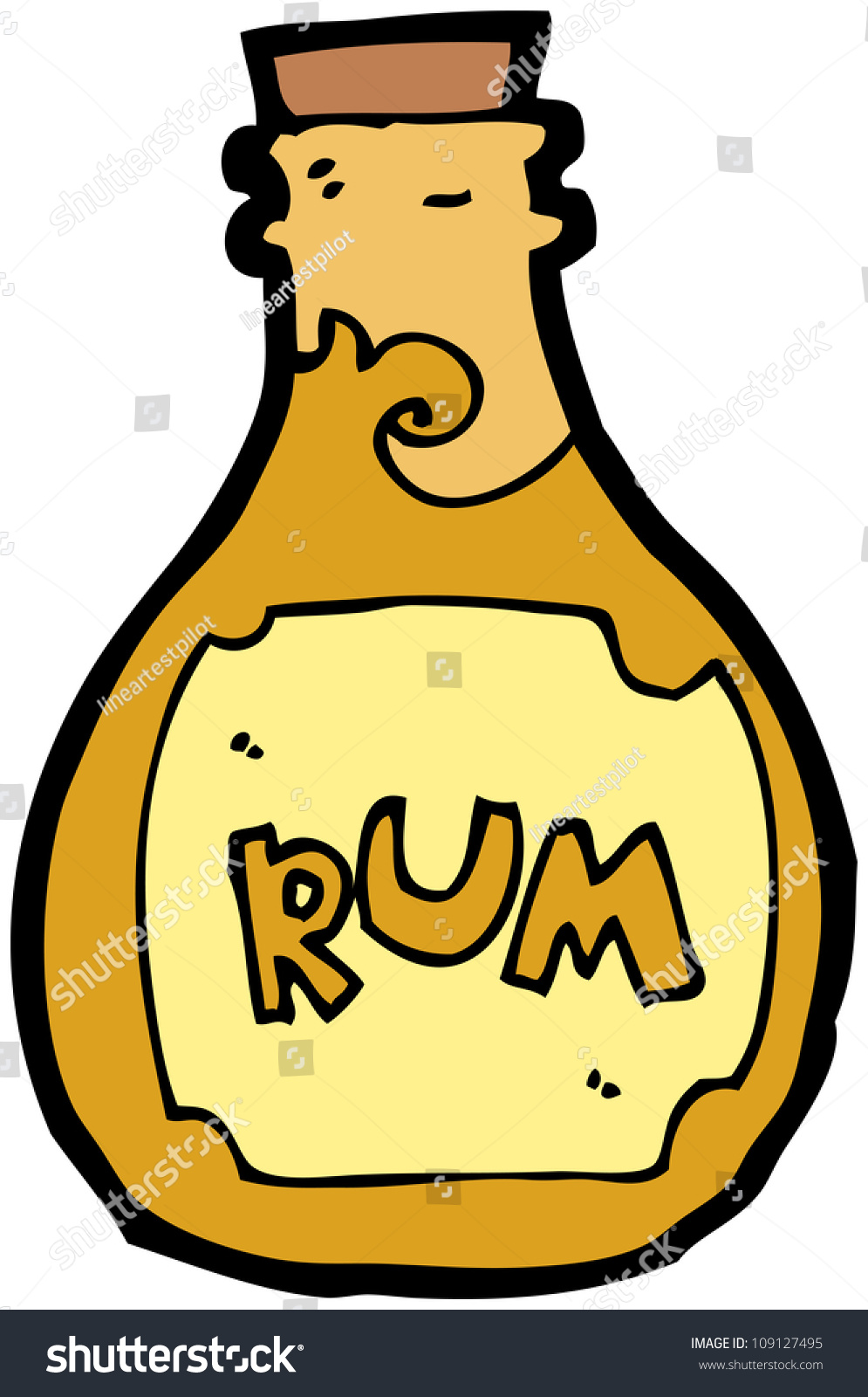 Rum Bottle Cartoon Stock Photo 109127495 : Shutterstock