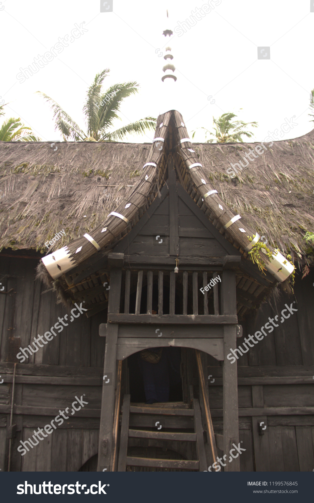 Rumah Tuo Kampai Nan Panjang Black Stock Photo Edit Now 1199576845