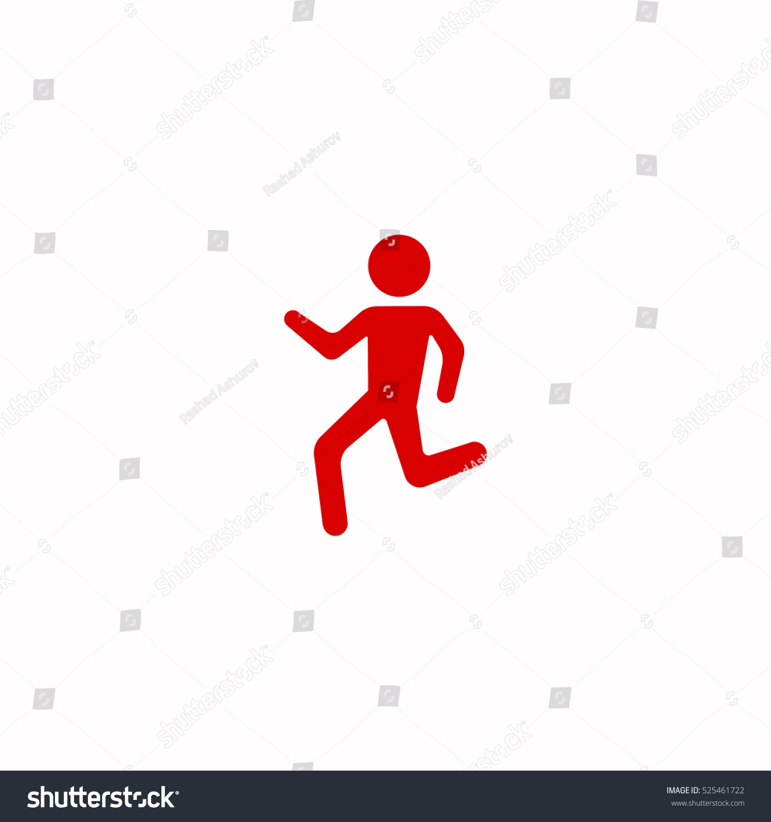 Running Man Icon, On White Background Stock Photo 525461722 : Shutterstock