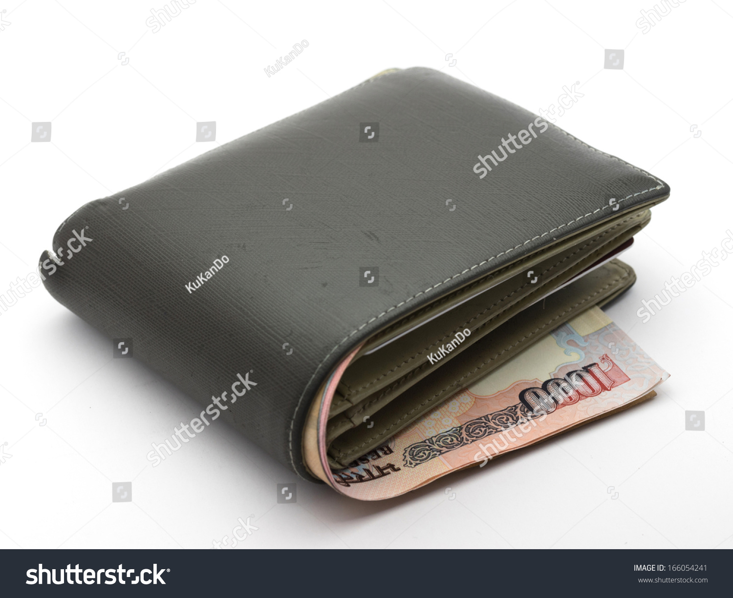 Rupee Currency Money Banknote In Wallet Stock Photo 166054241 ...