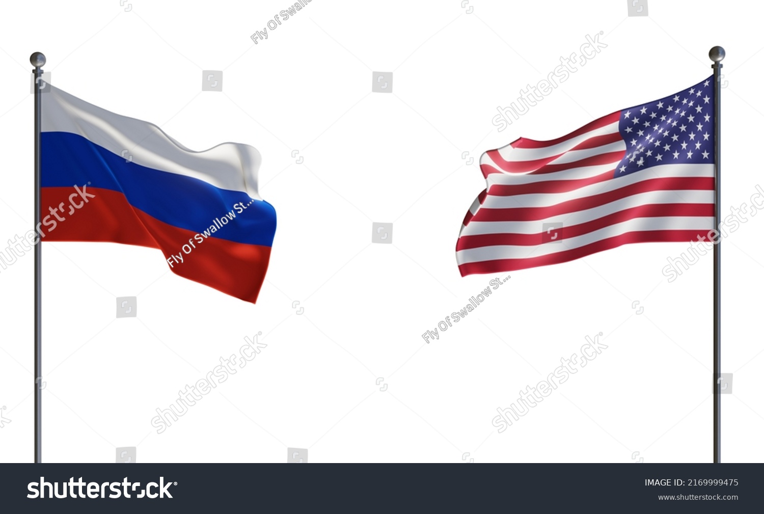 Russia Usa Flags Flag Russia Usa Stock Illustration 2169999475