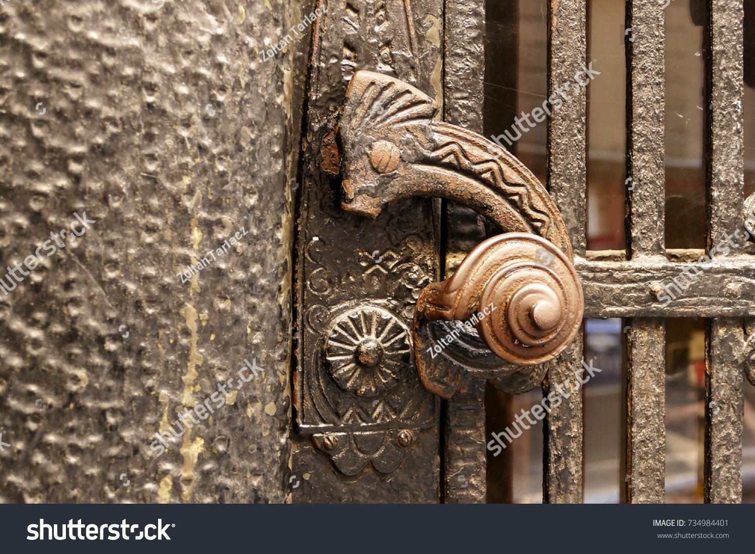 art nouveau door handles