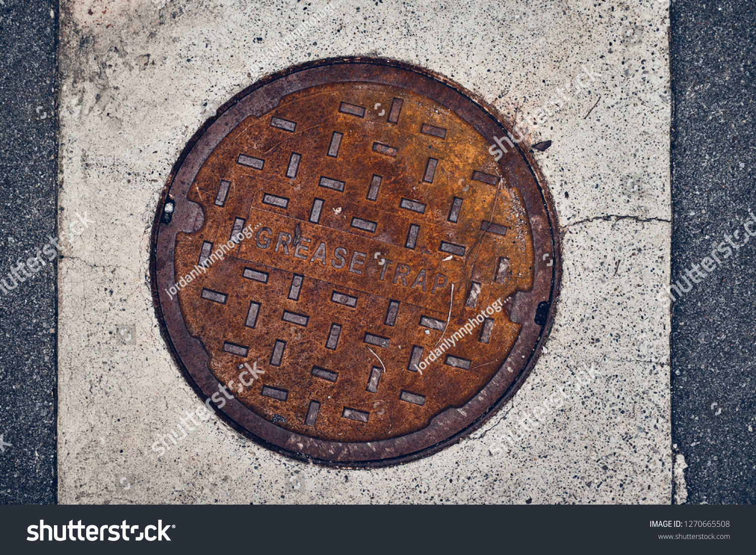 Rusty Metal Grease Trap Cover On Stock Photo Edit Now Rusty Metal Grease Trap Cover On Stock Photo Edit Now