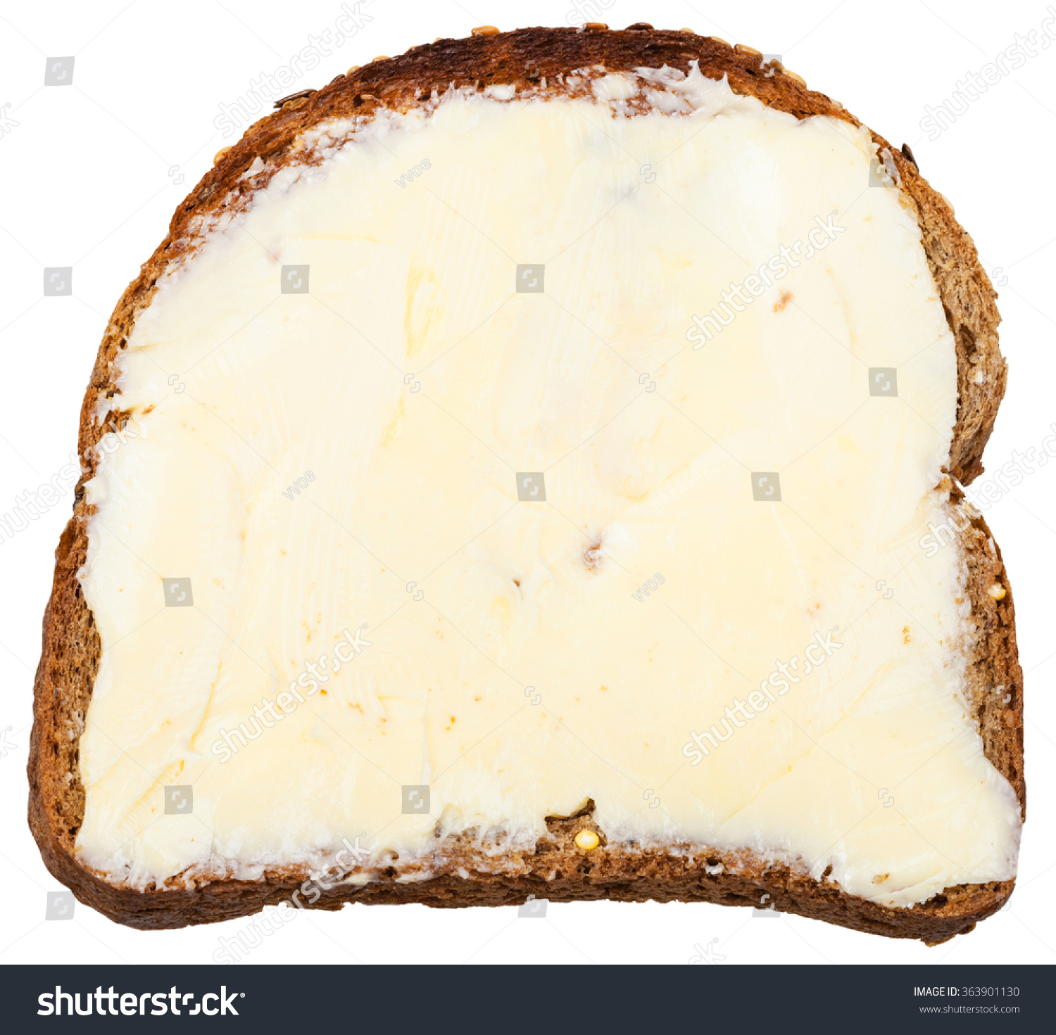 Rye Bread Butter Sandwich Isolated On Stock Photo Edit Now