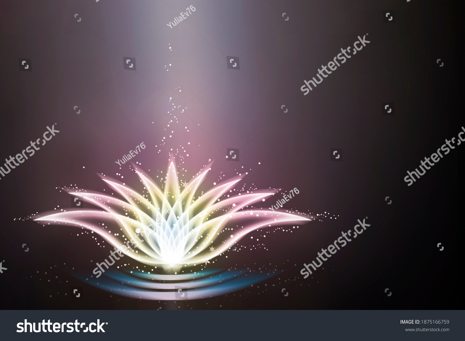 Sacred Lotus Symbol Flower Symbol Emitting Stock Illustration ...