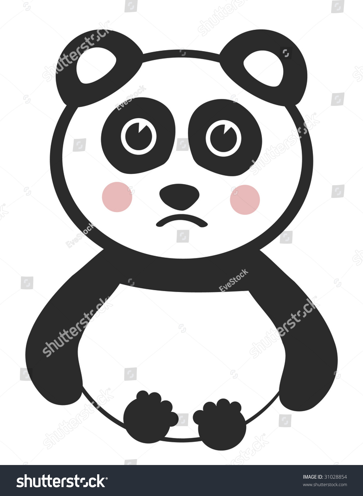 Sad Baby Panda On White Background Stock Photo 31028854 : Shutterstock