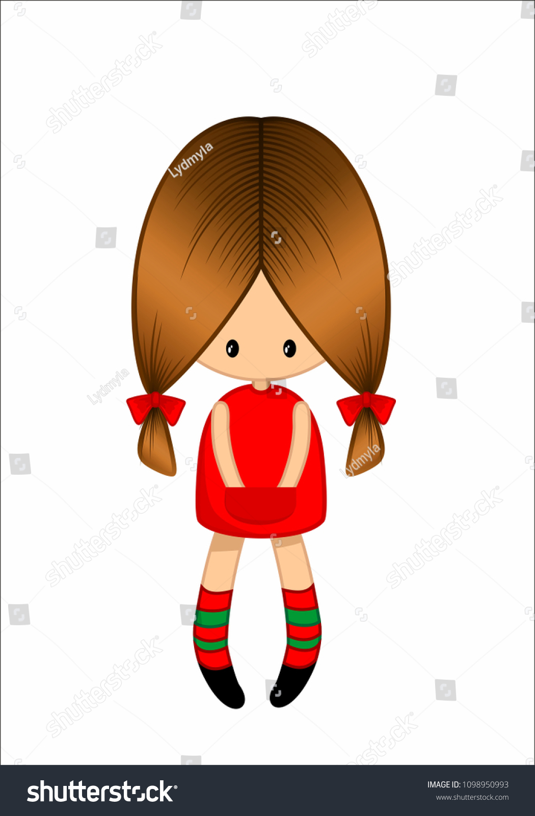 Sad Cartoon Doll Stock Illustration 1098950993 | Shutterstock