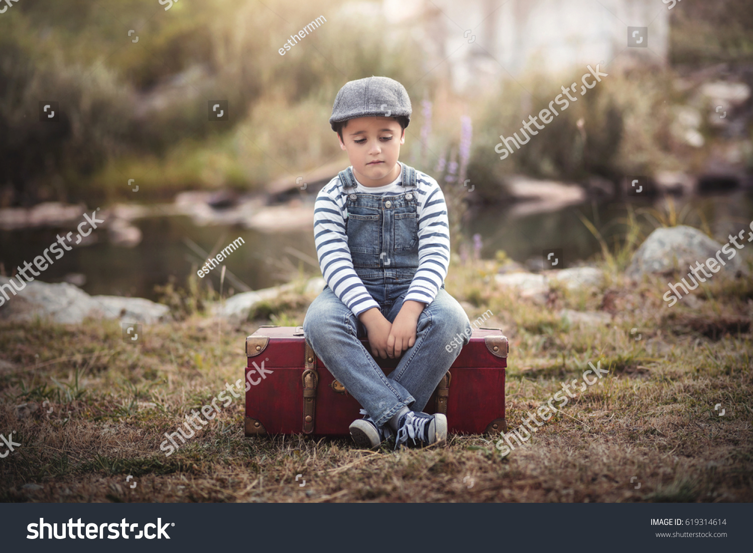 child's sit on suitcase