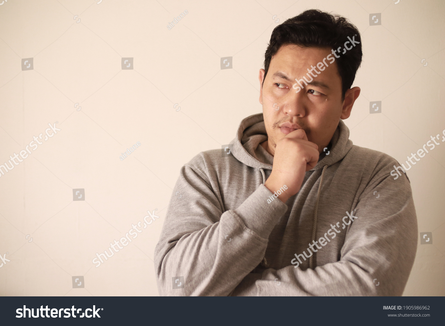 Sad Depressed Anxiety Asian Man Thinking Stock Photo Edit Now 1905986962   Stock Photo Sad Depressed Anxiety Asian Man Thinking Contemplating Bad Thing Happened In His Life Stress 1905986962 