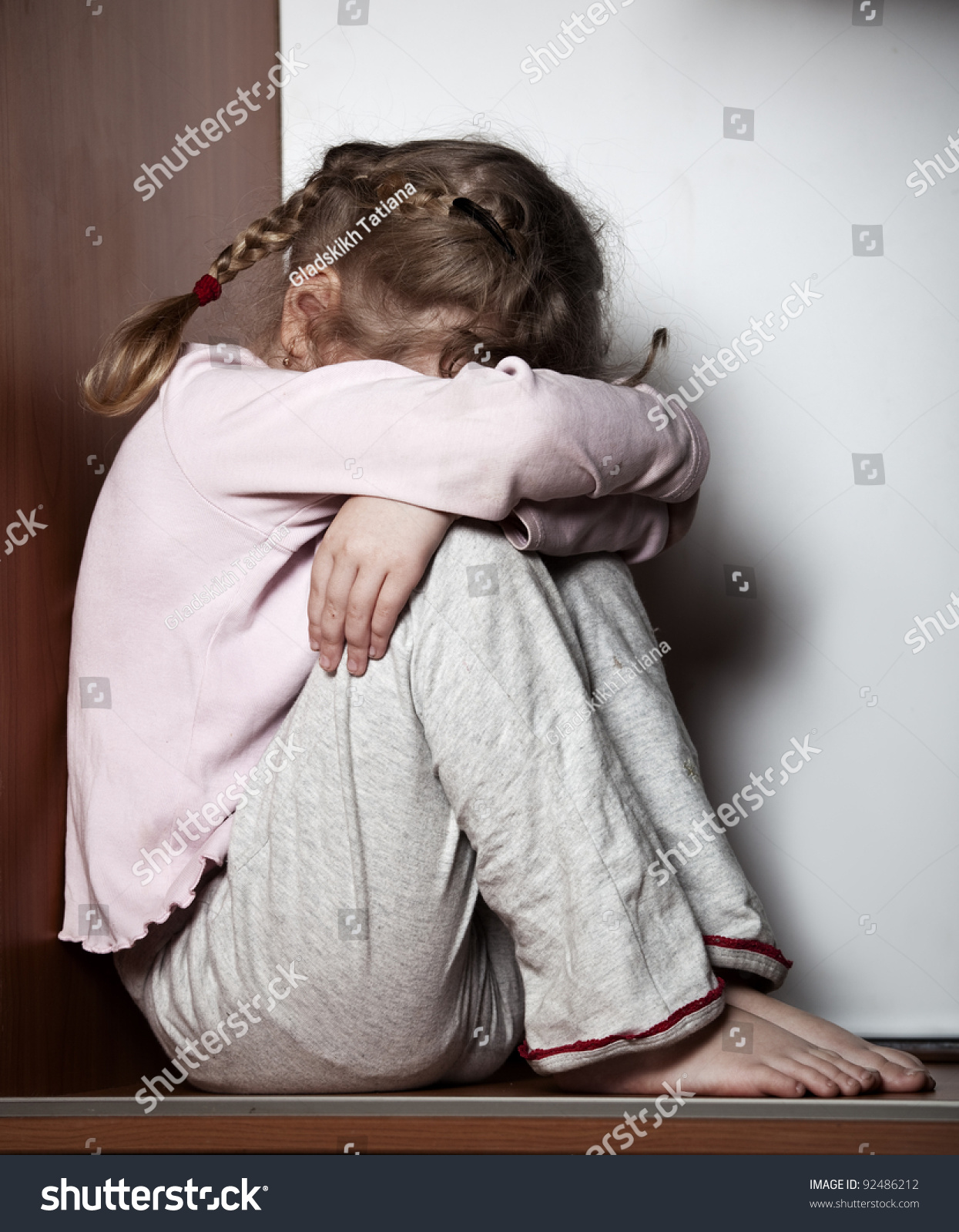 Sad Little Girl. Child'S Problems Stock Photo 92486212 : Shutterstock