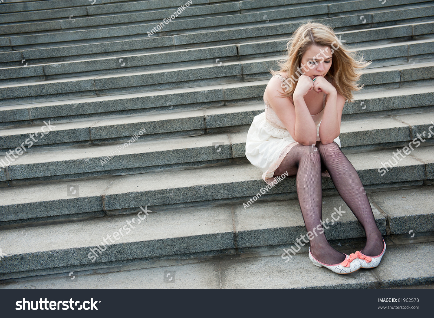 reverse cowboy sex nude girl sitting on steps