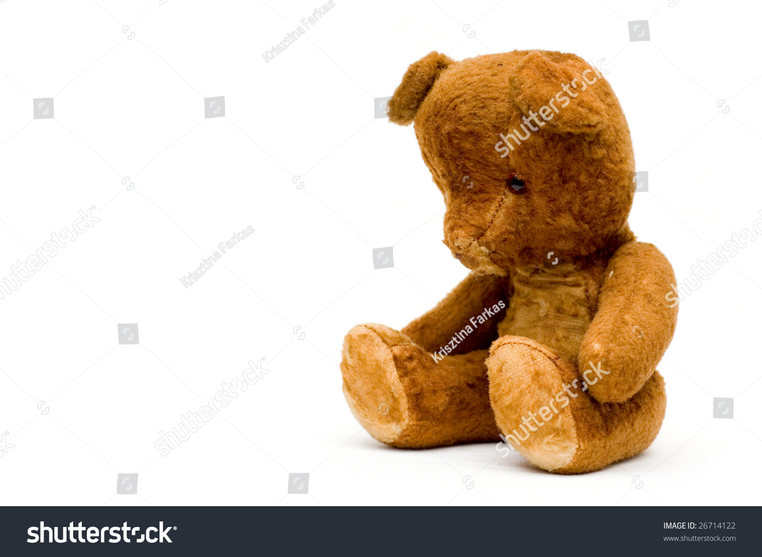 Sad Lonely Old Teddy Isolated Stock Photo 26714122 : Shutterstock