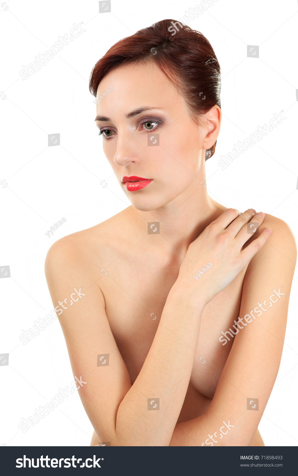 Sad Look Beautiful Naked Girl Foto Stok Shutterstock